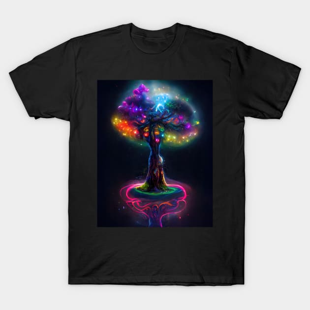 Enchanted Wishing Tree of Life and Dreams T-Shirt by AlexandrAIart